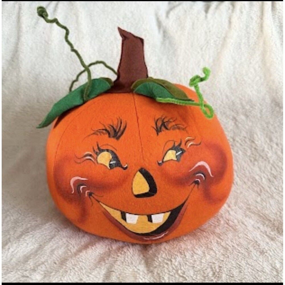 Annalee 1991 Large Jack O Lantern Pumpkin Halloween Decor Piece